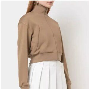 MELITTA BAUMEISTER Tan Stretchy Bomber Jacket 2 $1K